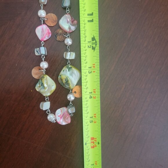 Colorful Shell & Pearl Beaded Necklace - Picture 5 of 5